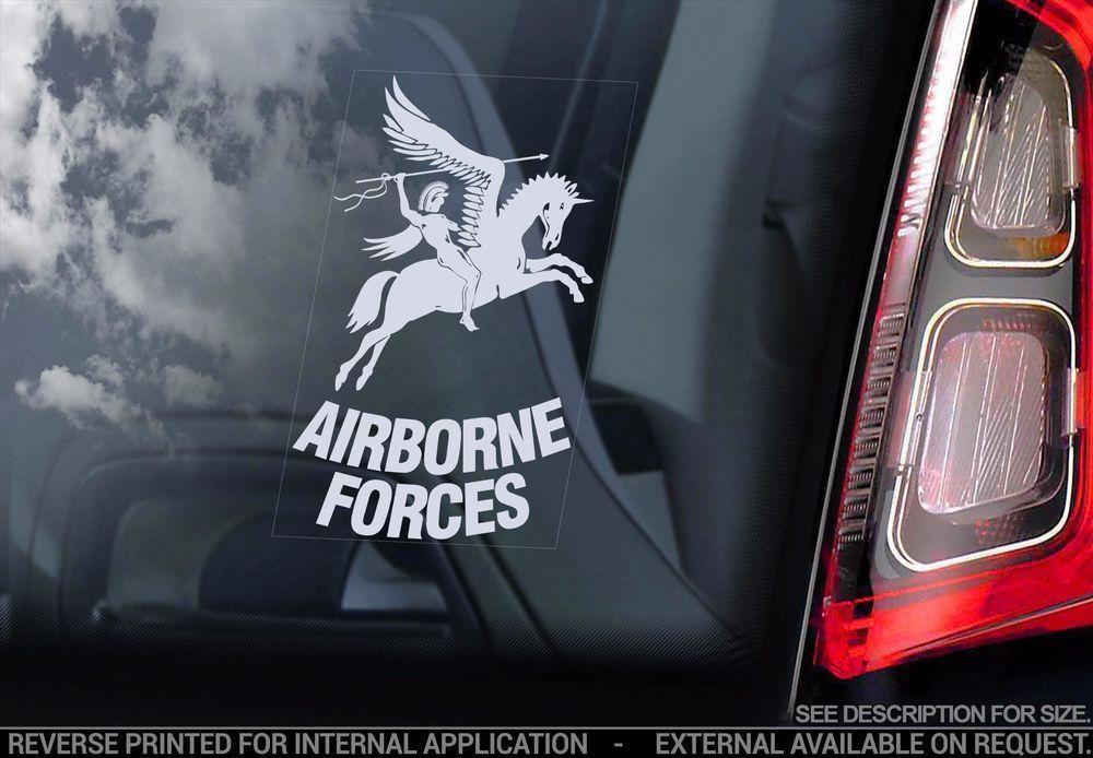 Military Car Logo - Airborne Forces Window Sticker -Army Military Armed decal