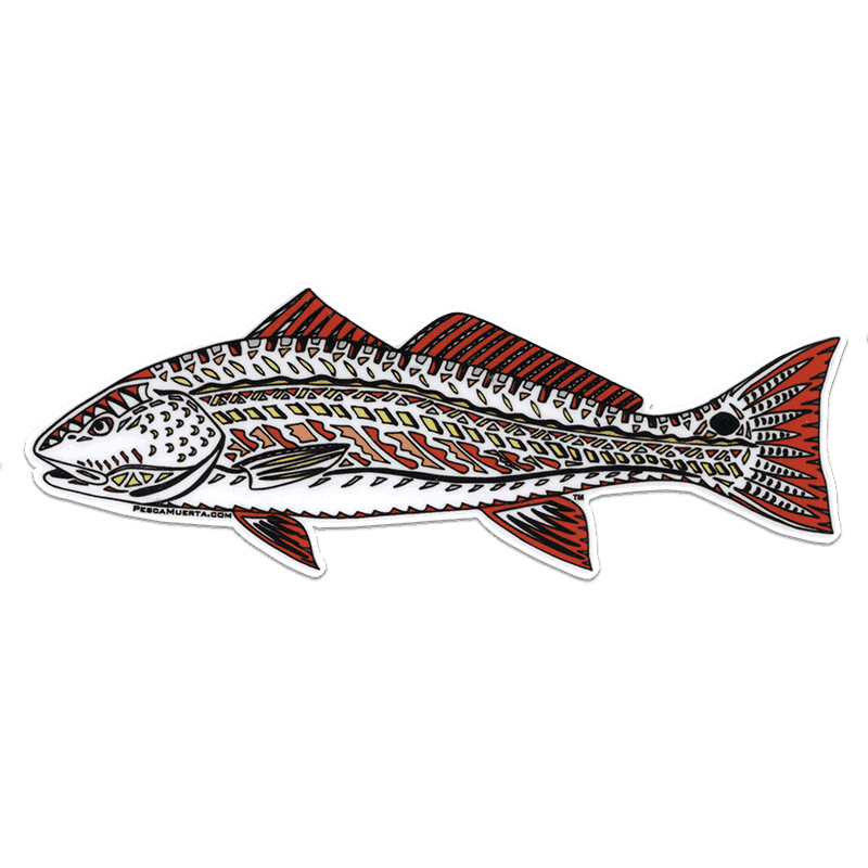 Red Fish Logo - Pesca Muerta Jay Talbot Redfish Decal Fishing Stickers and Decals