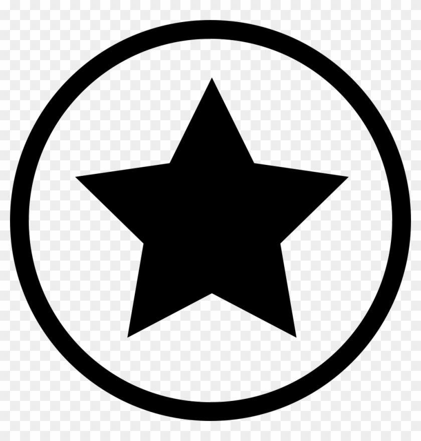 What Company Has a Star in Circle Logo - Star Black Shape In A Circle Outline Favourite Interface - Star Wars ...