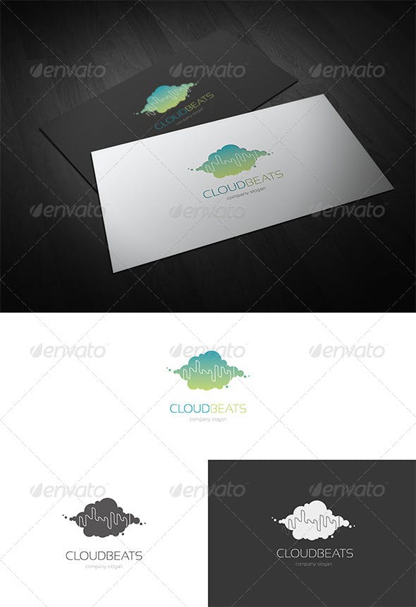 Colored Beats Logo - Cloud Beats Logo by Kimeravisual | GraphicRiver