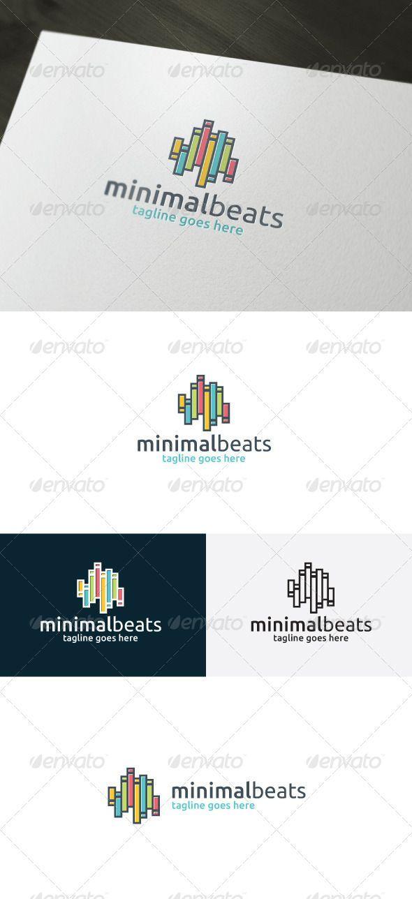 Colored Beats Logo - Minimal Beats Logo by shaoleen â€¢ Fully Editable Logo â€¢ CMYK â ...
