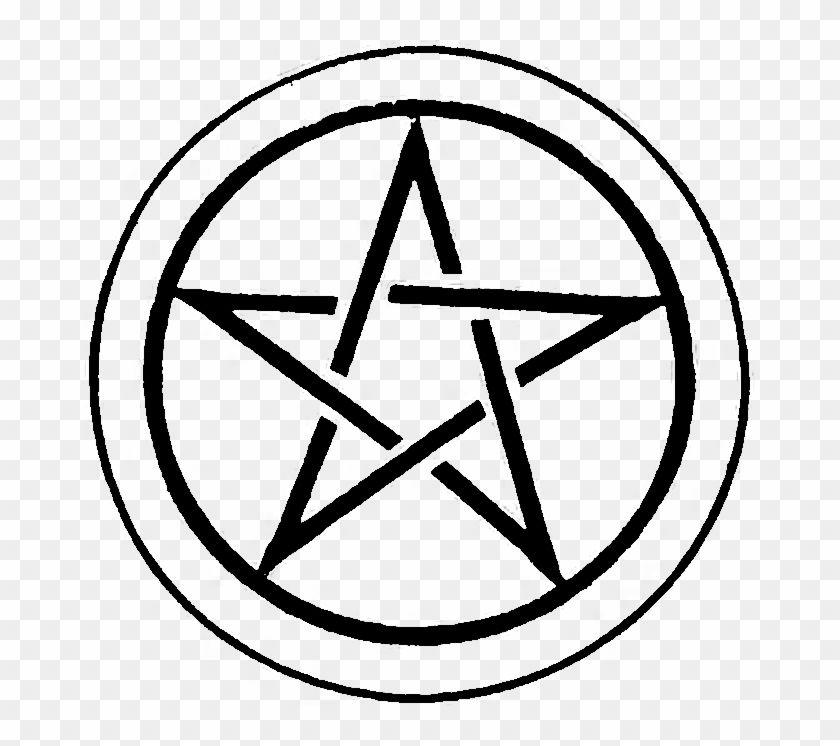 Star within a Circle Logo - Pentacle Pentagram Star Transparent Background Stuff - Star In A ...