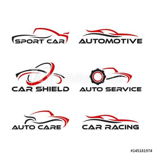 Generic Car Logo - set f generic Car Logo designs template this stock vector