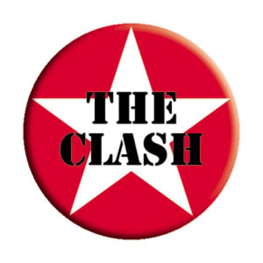 Who Has a Star Circle Logo - The Clash Star Logo Button
