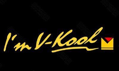 V Cool Logo - V-kool sticker authentic v-kool yellow v-kool logo I