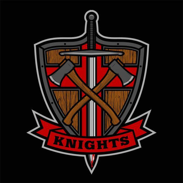 Knight Shield Logo - Knight Shield Weapon Illustration Logo Vector | Premium Download