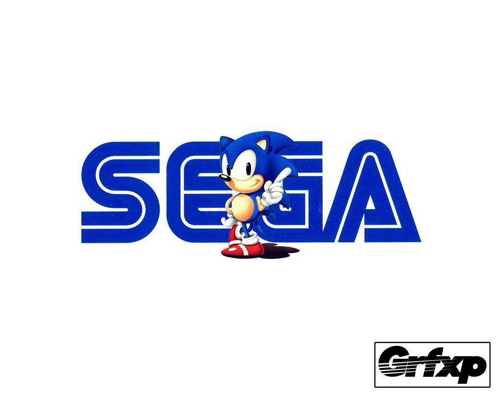 Sega Logo - SEGA Sonic Vintage Logo Printed Sticker