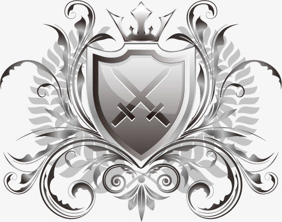 Knight Shield Logo - Vector Silver Shields, Knight, Shield, Cross Swords PNG and Vector