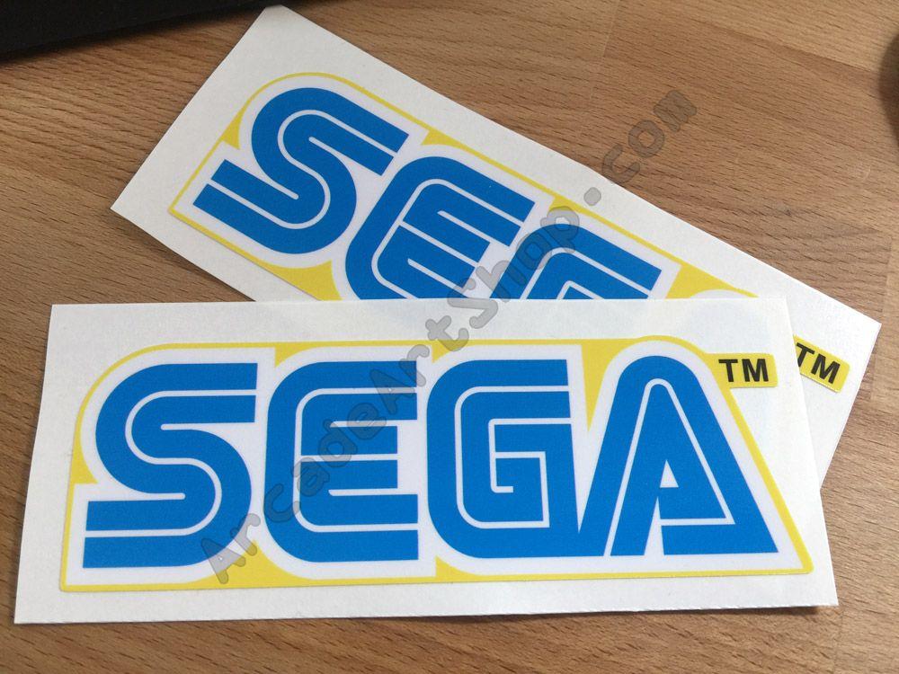 Sega Logo - Sega Logo Decal Pair (yellow) for Daytona 2 etc. 421-9749-03 ...