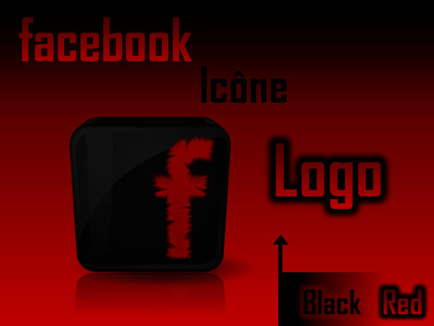 Black and Red F Logo - Red facebook Logos