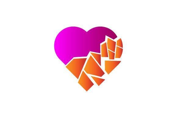 Broken Heart Logo - Broken heart logo Graphic