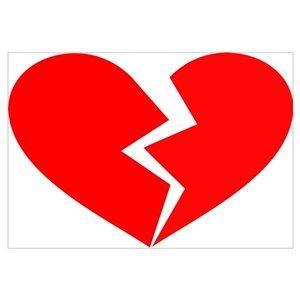 Broken Heart Logo - Broken Heart Symbol Wall Art