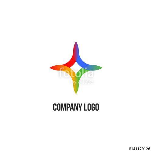 White Star Company Logo - Creative Modern Colorful Four Side or Star Company or Business Logo ...