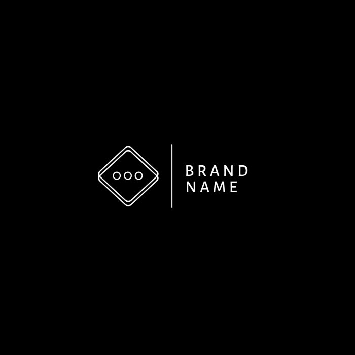Cool Black Logo - Cool Minimal Black & White Exclusive Logo