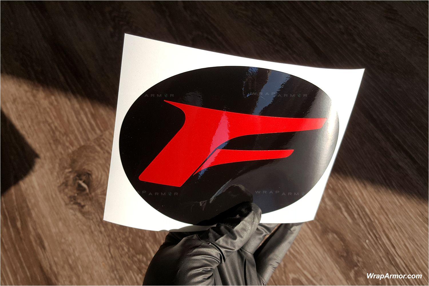 Black and Red F Logo - Lexus 3rd & 4th Generation Custom Emblem Overlay