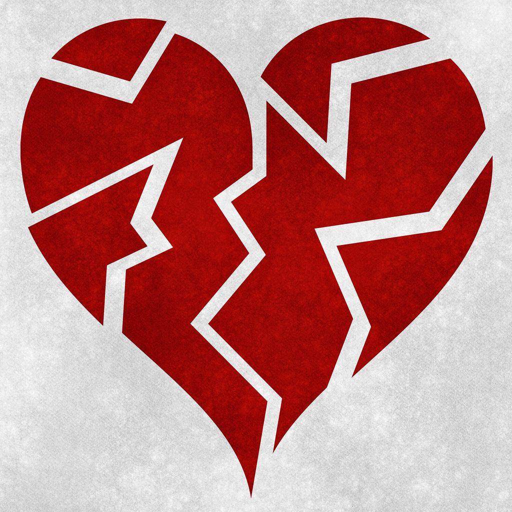 Broken Heart Logo - Broken Heart Grunge. Grunge textured broken heart symbol. T