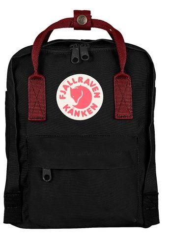 Black and Red F Logo - Buy Fjallraven Kanken Black-Ox Red Kanken Mini Backpack | ZALORA HK