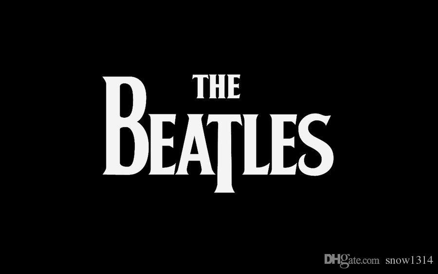The Beatles Logo - The Beatles Logo Black Flag Music Rock Banner 150CM*90CM 3*5FT Polyester  Custom Banner Sports Flag S2