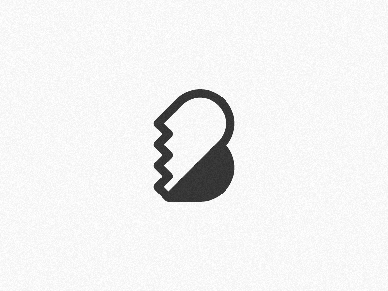 Broken Heart Logo - B for Broken Heart by Diaa ElHak Guedouari | Dribbble | Dribbble