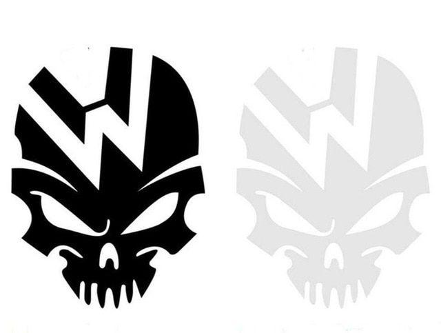 Cool Black Logo - Cool logo for VW Skull Vinyl Car Sticker Demon Decal for Volkswagen ...