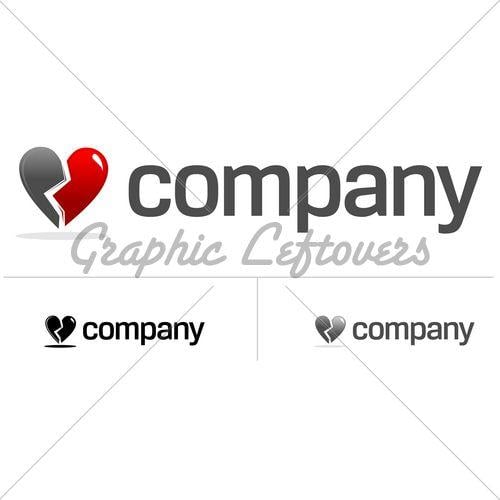 Broken Heart Logo - Broken Heart Logo · GL Stock Image