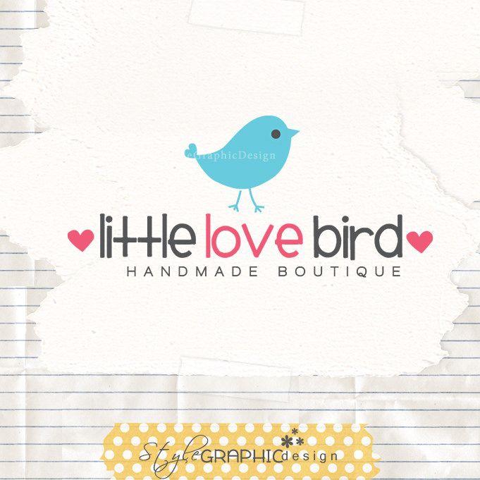 Cute Bird Logo - Cute bird with tiny hearts logo design | Cute bird with tiny… | Flickr