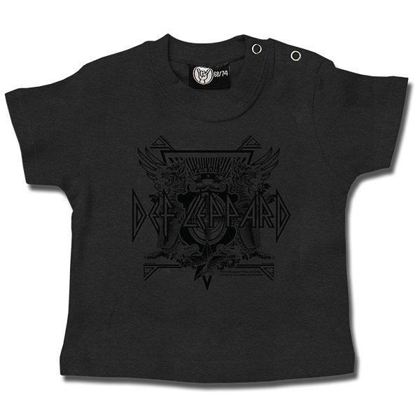 Cool Black Logo - Def Leppard Baby T-Shirt Logo - Grey-Black – KidVicious.co.uk