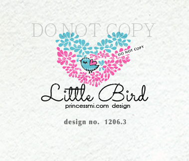 Cute Bird Logo - 1206 3 Cute Bird Logo, Logo Design, Watermark, Boutique Logo