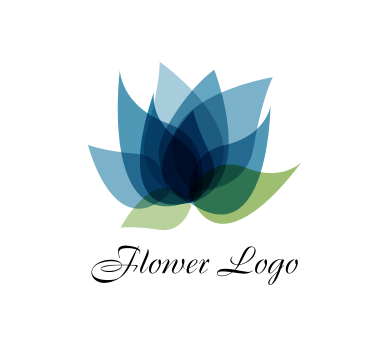 Lotus Flower Vector Art Logo - Lotus flower blue fashion vector logo download | Vector Logos Free ...