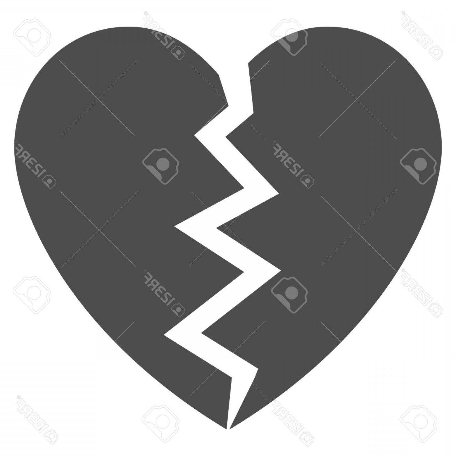 Broken Heart Logo - Photostock Vector Broken Heart Vector Icon Flat Gray Symbol