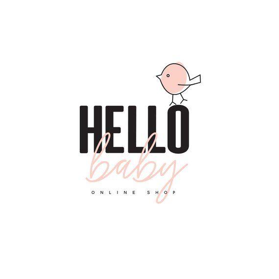 Cute Bird Logo - Hello Baby Logo Cute Bird Logo All You Need In One Brand | Etsy