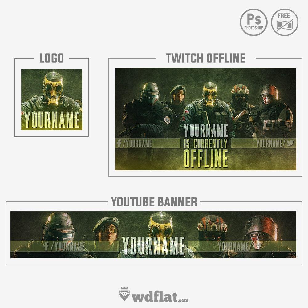 Rainbow Banner Logo - Rainbow Six Siege - Banner and Logo | Twitch and Youtube Templates