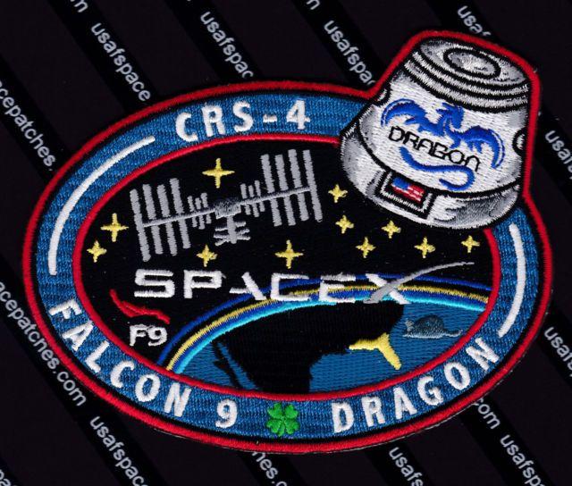 SpaceX Falcon 9 Logo - Crs 4 Authentic SpaceX Falcon 9 Dragon ISS Commercial NASA Supply
