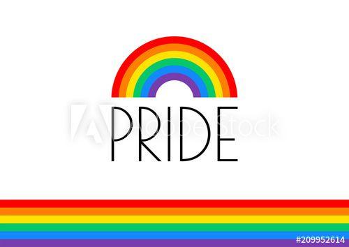 Rainbow Banner Logo - Pride rainbow flag banner or logo vector illustration - Buy this ...