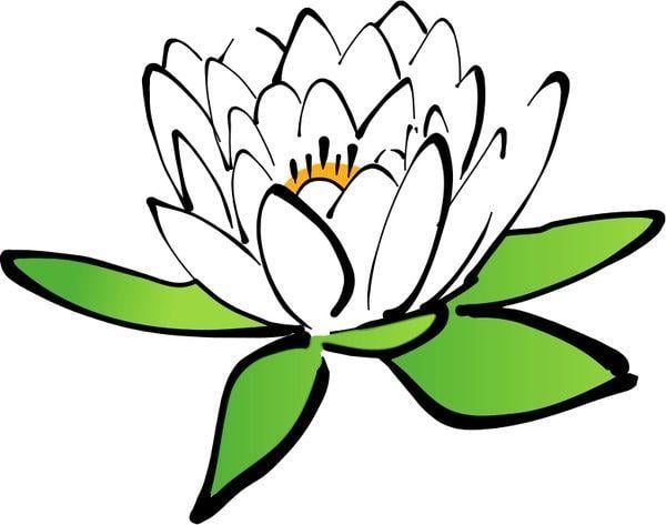 Lotus Flower Vector Art Logo - Lotus Flower Free Vector Art