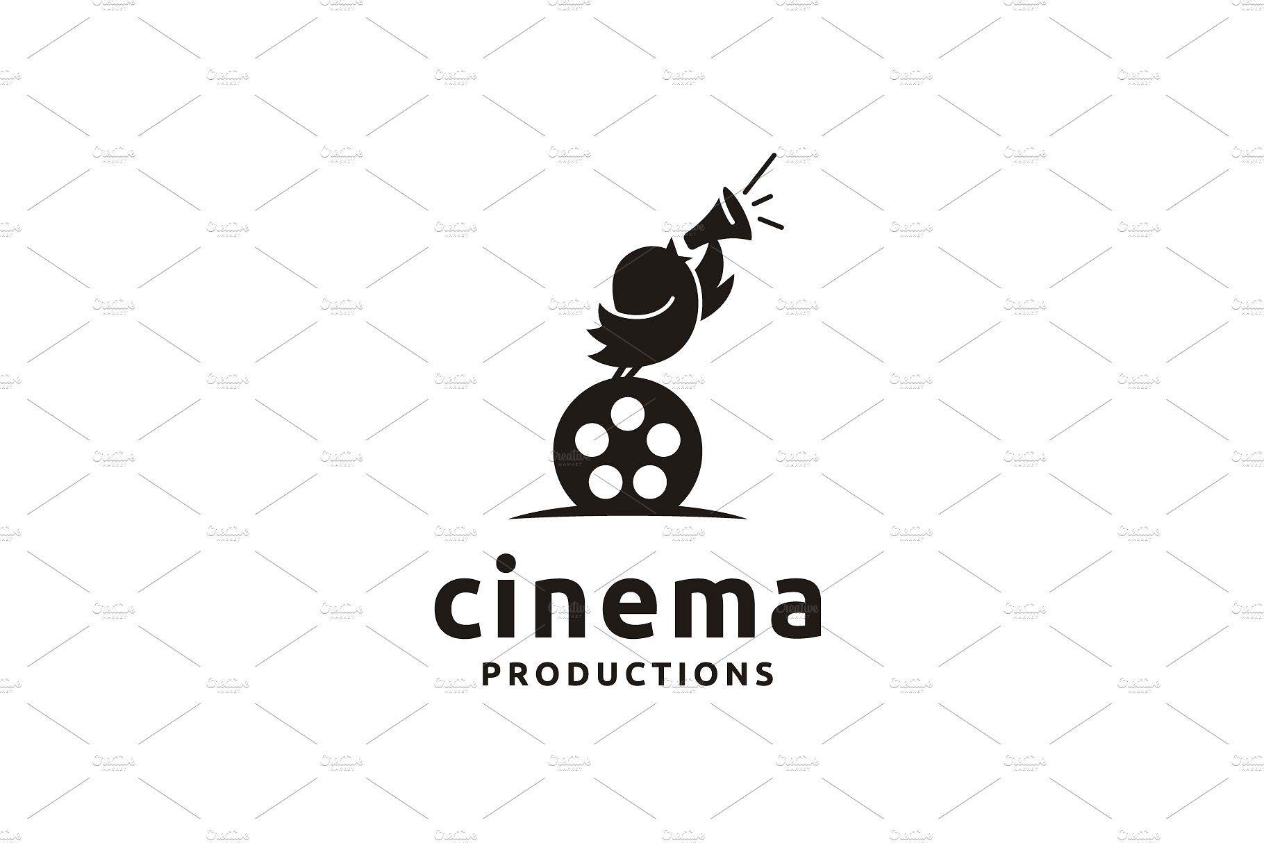 Cute Bird Logo - Cute Bird with Film Equipments Logo ~ Logo Templates ~ Creative Market