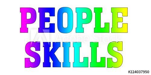 Rainbow Banner Logo - People Skills Rainbow Logo banner this stock illustration