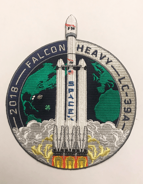 SpaceX Falcon 9 Logo - Shop NEW!! SPACEX FALCON HEAVY LAUNCH PATCH Online from The Space Store
