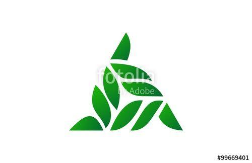 Triangle with Leaf Logo - triangle leaf logo