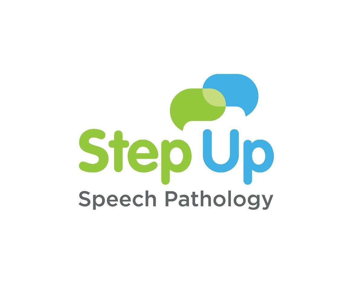 Speech Logo - Playful, Personable Logo Design for Step Up Speech Pathology