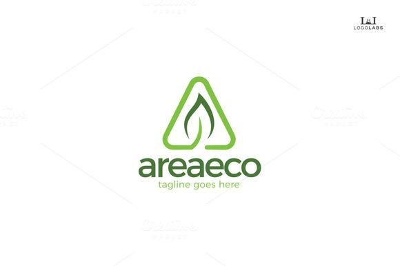Triangle with Leaf Logo - Area Eco Logo
