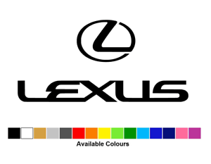 Vinyl Graphics Logo - Lexus Logo, Vinyl Graphics Sticker, Lexus Badge & Text, 15 Colours ...