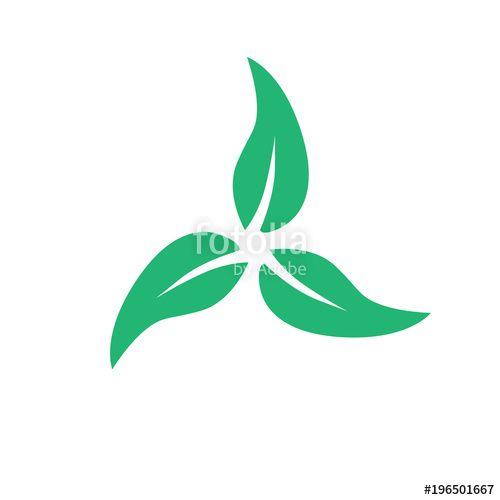 Triangle with Leaf Logo - Triangle Leaf Logo Template