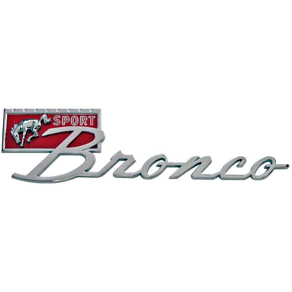 Ford Bronco Logo - Scott Drake C7TZ-16098-A Bronco Fender Emblem Sport 1966-1977