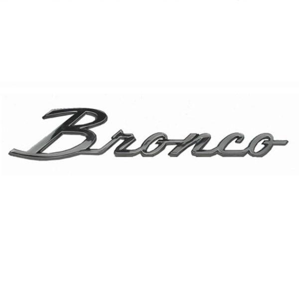 Ford Bronco Logo - Bronco Script 66-77 - WILD HORSES Early Ford Bronco Parts emblem ...