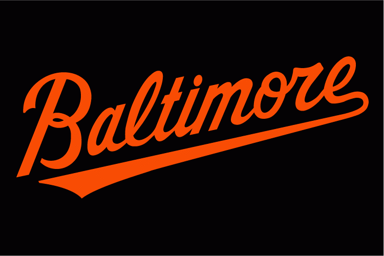 Baltimore Logo - Baltimore Orioles Batting Practice Logo League AL