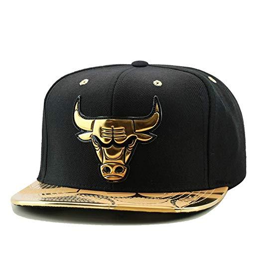 Black and Gold Bulls Logo - Amazon.com: Mitchell & Ness NBA Gold Standard Chicago Bulls Snapback ...