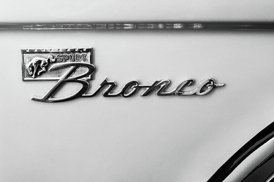 Ford Bronco Logo - Ford Bronco Sport Emblem -ck0129bw Photograph by Jill Reger