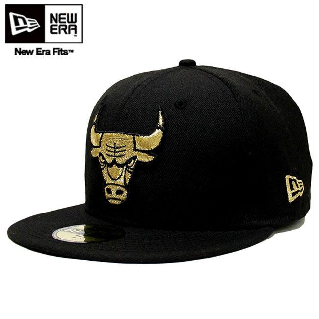Black and Gold Bulls Logo - Cio Inc: New Gills Cap Gold Logo Chicago Bulls Black / Gold New Era