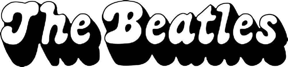 The Beatles Logo - The Beatles 3D Logo Rub-On Sticker - Black